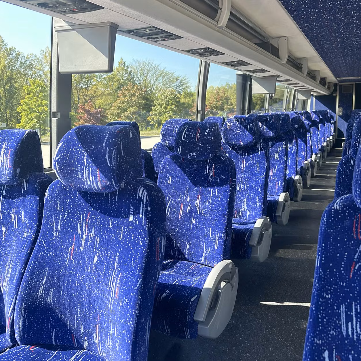 56 passenger charter bus interior